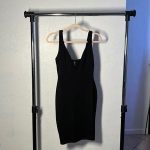 Windsor - L Black Plunge Neck Night Mini Dress